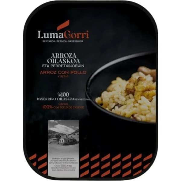 Arroz con pollo y setas LUMAGORRI, bandeja 300 g - 0.3 kg - Imagen del producto en Findit