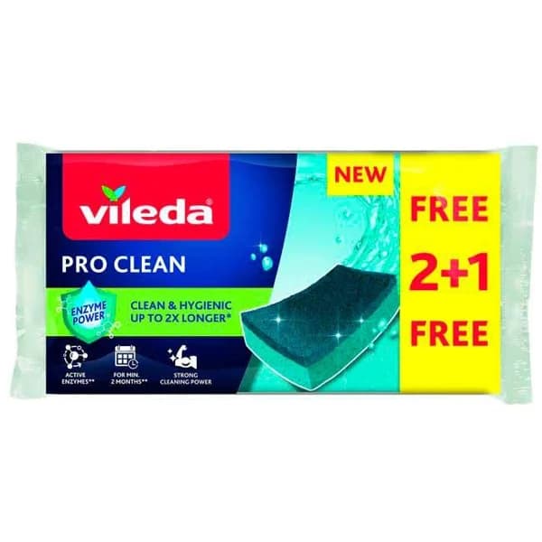 Estropajo Fce Pro Clean VILEDA, pack 2+1 ud - 1 ud - Imagen del producto en Findit