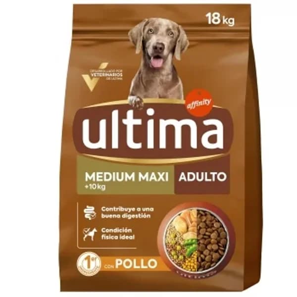 Pienso de pollo, arroz y cereales para perro mediano grande adulto Ultima Dog 18 kg - 18 kg - Imagen del producto en Findit
