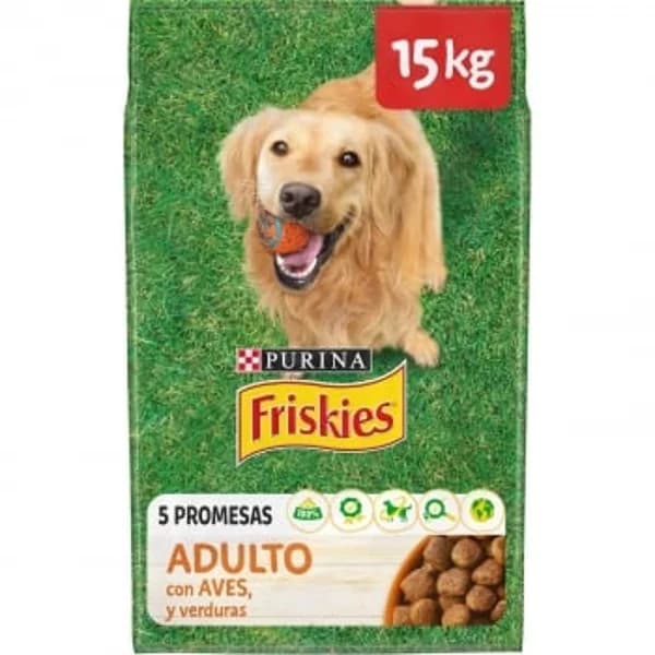 Pienso de aves y verduras para perro adulto Purina Friskies 15 Kg. - 15 kg - Imagen del producto en Findit