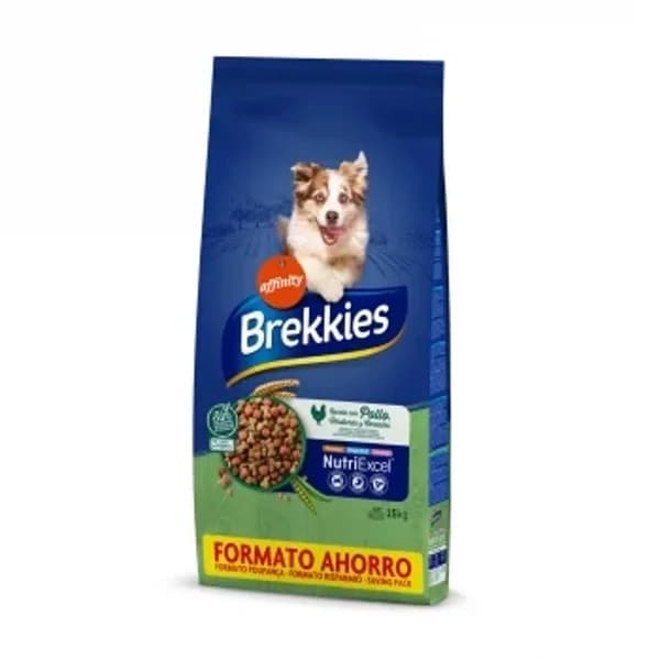 Pienso de pollo y cereales para perros adultos Brekkies Excel 15 Kg. - 14.98 kg - Imagen del producto en Findit