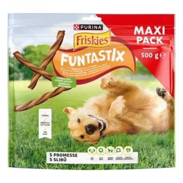 Snack bacon y queso para perro adulto Purina Friskies Funtastix 500 g - 0.5 kg - Imagen del producto en Findit