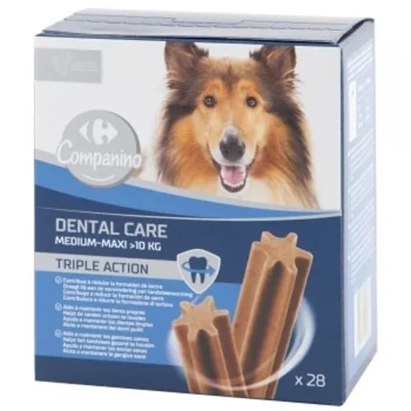 Snack dental para perro mediano grande Carrefour 28 unidades 720 g. - 0.72 kg - Imagen del producto en Findit