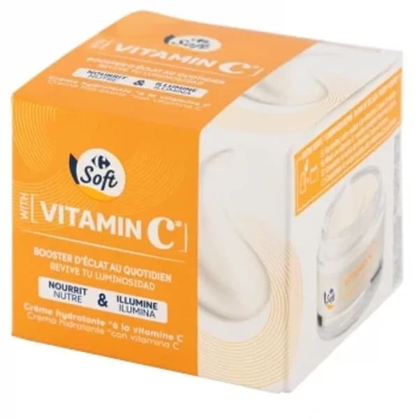 Crema hidratante con Vitamina C Soft Carrefour 50 ml. - 0.05 l - Imagen del producto en Findit