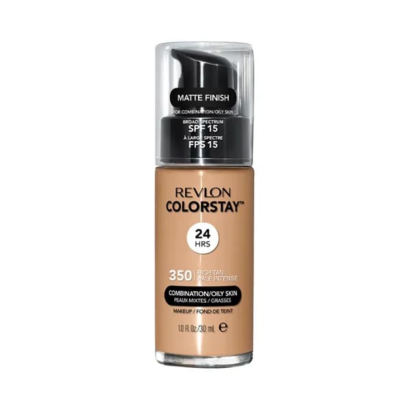 REVLON  Colorstay Tono 350 Rich tan Base de maquillaje líquida y de larga duración, para pieles mixtas a grasas. - 1 ud - Imagen del producto en Findit
