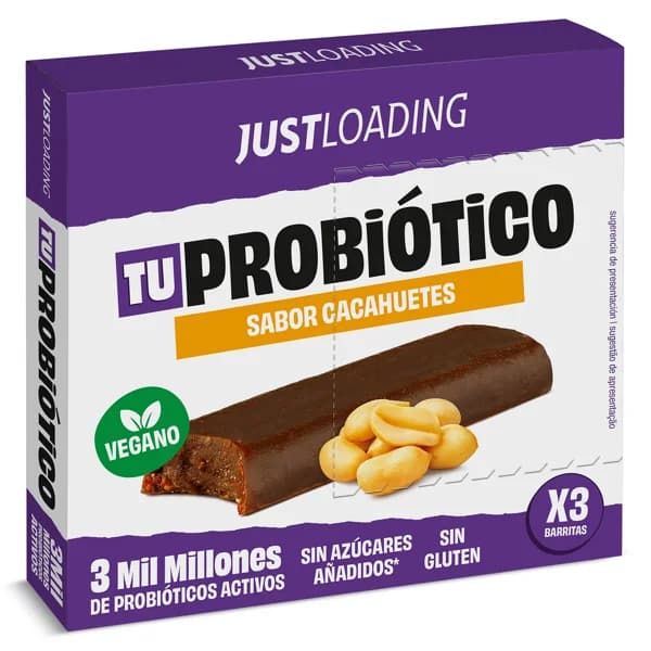 Barritas energéticas sabor cacahuete con probióticos Just loading caja 105 g - 0.1 kg - Imagen del producto en Findit