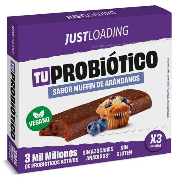 Barritas energéticas sabor muffin de arándanos con probióticos Just loading caja 105 g - 0.1 kg - Imagen del producto en Findit