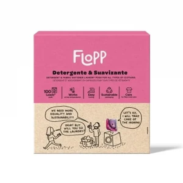 Detergente y suavizante concentrado en cápsulas Flopp 100 lavados. - 101.5 ud - Imagen del producto en Findit