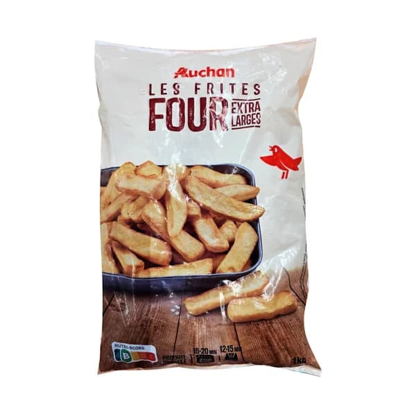 AUCHAN Patatas fritas extra grandes horno 1 kg Producto Alcampo. - 1 kg - Imagen del producto en Findit