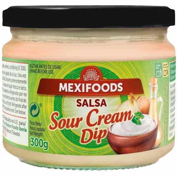 Salsa sourcream MEXIFOODS, frasco 300 g - 0.3 kg - Imagen del producto en Findit