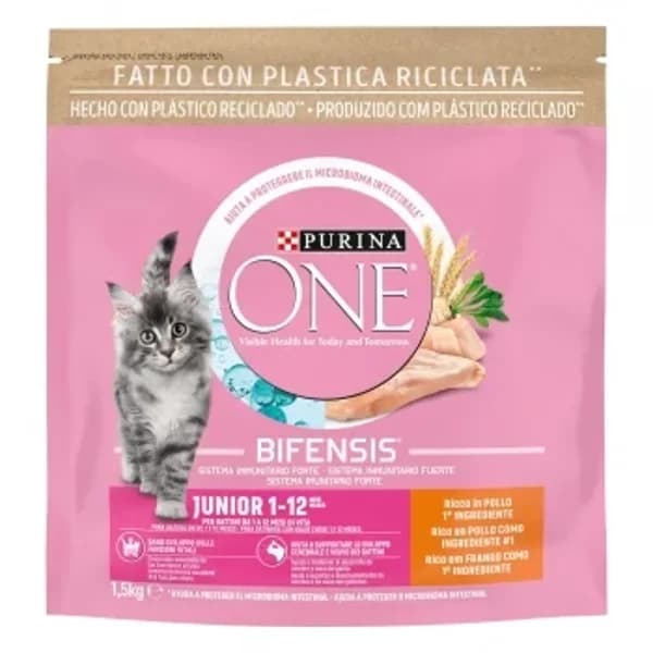 Pienso de pollo para gatos junior Purina One 1,5 kg - 1.5 kg - Imagen del producto en Findit