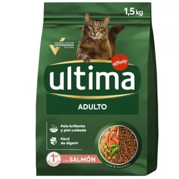 Pienso de salmón y arroz para gato adulto Ultima 1,5 kg. - 1.5 kg - Imagen del producto en Findit