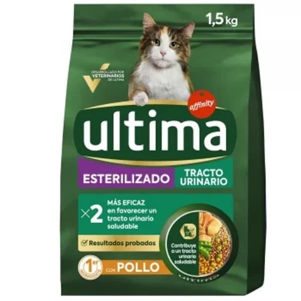 Pienso esterilizado y tracto urinario de pollo y verduras para gato Ultima 1,5 kg. - 1.5 kg - Imagen del producto en Findit