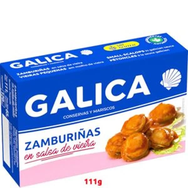 Zamburiñas en salsa vieira 13/18 111 g - 0.07 kg - Imagen del producto en Findit