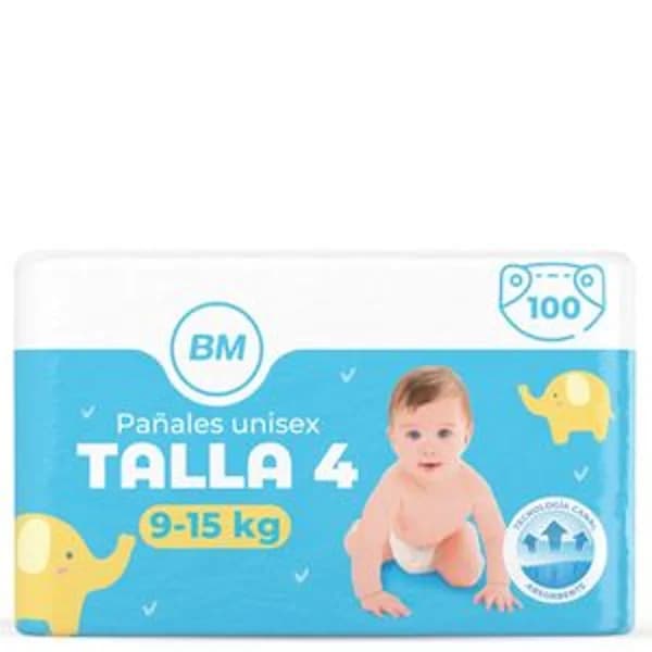 Pañal gateo talla 4 9-15 kg 100 unidades - 99.12 ud - Imagen del producto en Findit