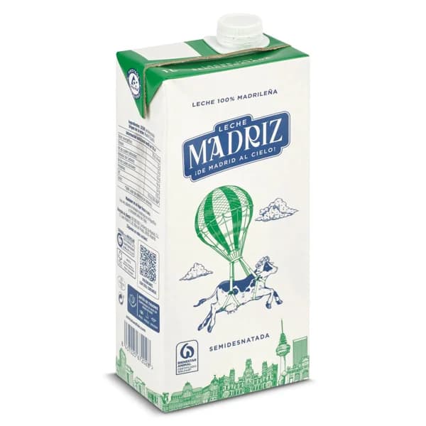 Leche semidesnatada Madriz brik 1 l - 1 l - Imagen del producto en Findit