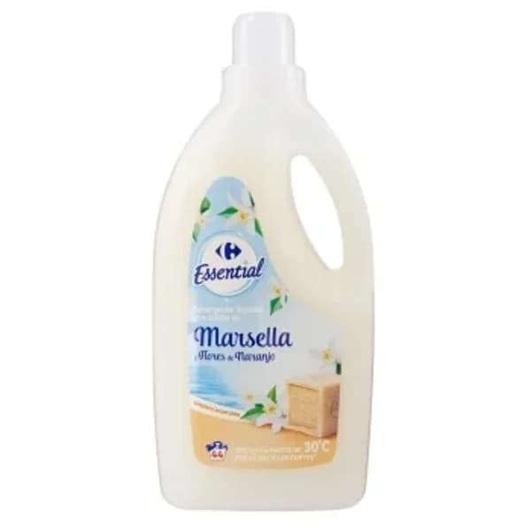 Detergente líquido marsella y flores de naranjo Essential Carrefour 44 lavados. - 42.38 ud - Imagen del producto en Findit