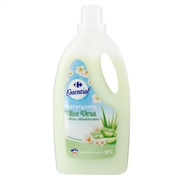 Detergente líquido Aloe Vera y flores de Almendra dulce Essential Carrefour 44 lavados. - 42.38 ud - Imagen del producto en Findit