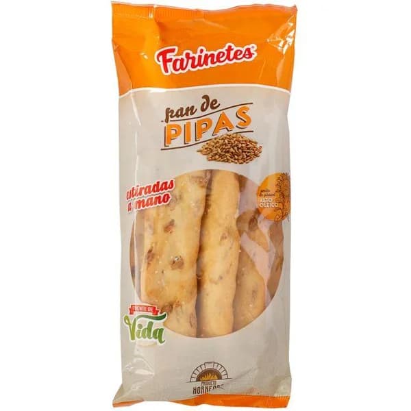 Pan de pipas FARINETES, paquete 130 g - 0.13 kg - Imagen del producto en Findit