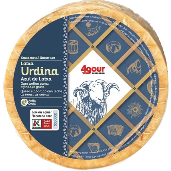 Queso de oveja latxa urdina AGOUR, al corte, compra mínima 250 g - 0.25 kg - Imagen del producto en Findit