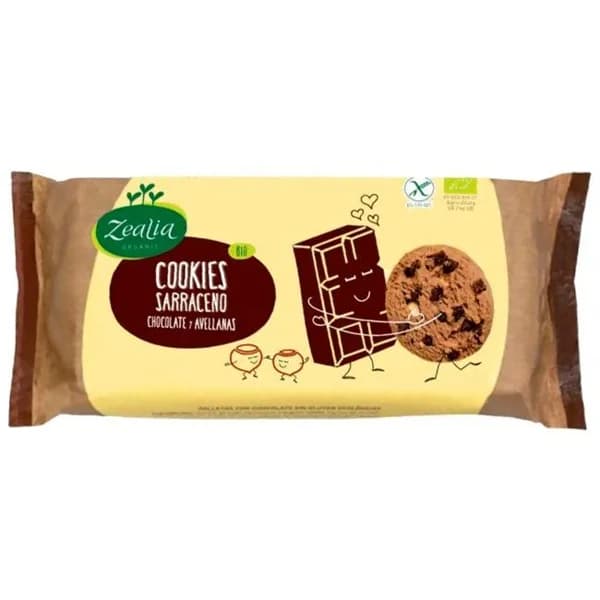 Cookies de sarraceno-choco y avellanas eco ZEALIA, paquete 130 g - 0.13 kg - Imagen del producto en Findit