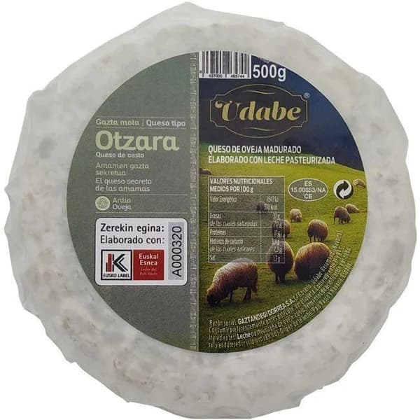 Queso Otzara UDABE, pieza 500 g - 0.5 kg - Imagen del producto en Findit