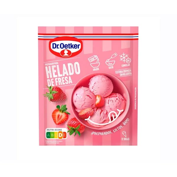 DR. OETKER Preparado para helado de fresa 78 gr. - 0.08 kg - Imagen del producto en Findit