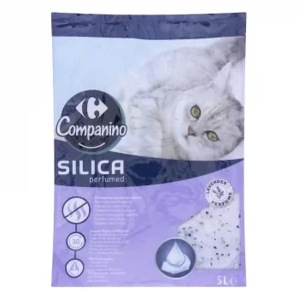 Perlas silice lavanda para gato Carrefour 5L. - 4.99 l - Imagen del producto en Findit
