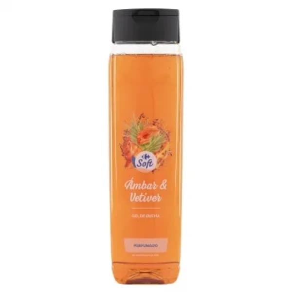 Gel de ducha ámbar y vetiver Soft Carrefour 750 ml. - 0.75 l - Imagen del producto en Findit