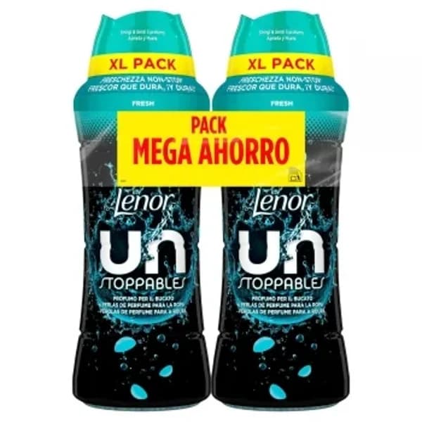 Perfume para la ropa en perlas concentrado fresh Unstoppables Lenor pack 2 unidades 495 g. - 0.99 kg - Imagen del producto en Findit