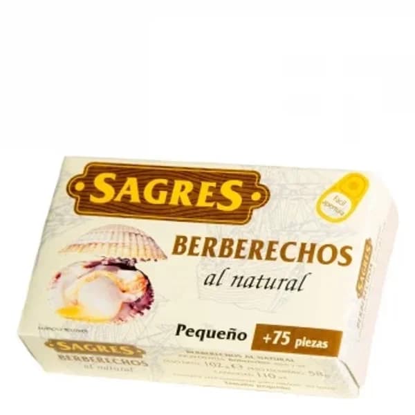 Berberechos al natural Sagres 58 g. - 0.06 kg - Imagen del producto en Findit