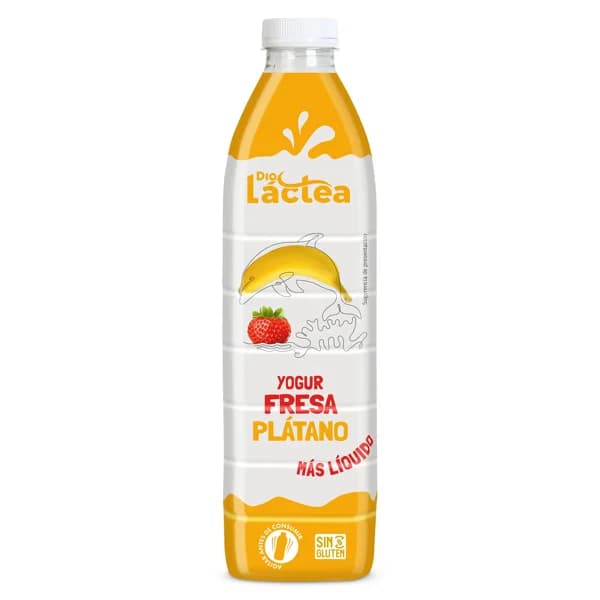 Yogur líquido sabor fresa y plátano Dia Láctea botella 1.5 Kg - 1.5 l - Imagen del producto en Findit