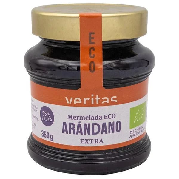 Mermelada de arándanos eco VERITAS, frasco 350 g - 0.35 kg - Imagen del producto en Findit