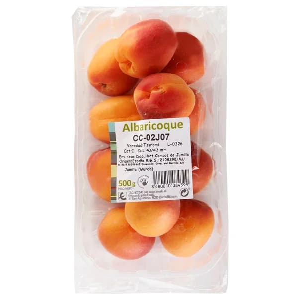 Albaricoque, bandeja 500 g - 0.5 kg - Imagen del producto en Findit