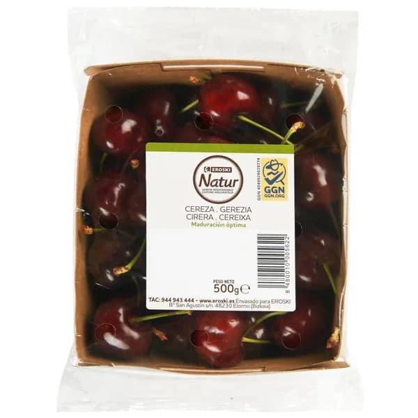 Cereza EROSKI Natur, bandeja 500 g - 0.5 kg - Imagen del producto en Findit