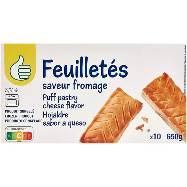 PRODUCTO ECONÒMICO ALCAMPO Hojaldres de queso 10 uds. 650 g. - 0.65 kg - Imagen del producto en Findit