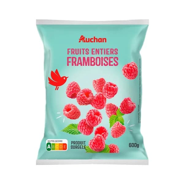 AUCHAN Frambuesas congeladas  600g - 0.6 kg - Imagen del producto en Findit