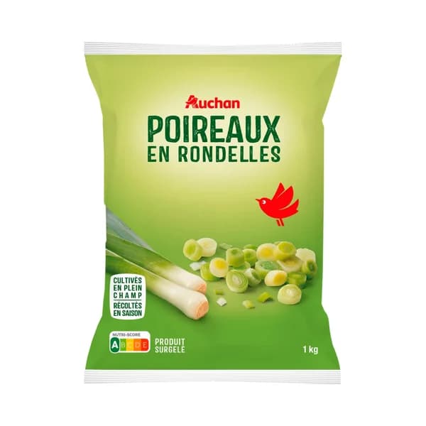 AUCHAN Puerro en rodajas 1 kg Producto Alcampo. - 1 kg - Imagen del producto en Findit