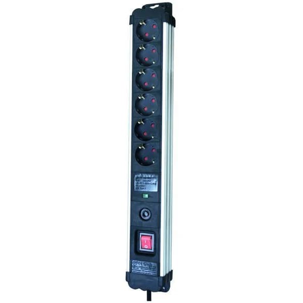 Silver Electronics Base eléctrica 6 tomas 1,5 negro industrial - 1 ud - Imagen del producto en Findit