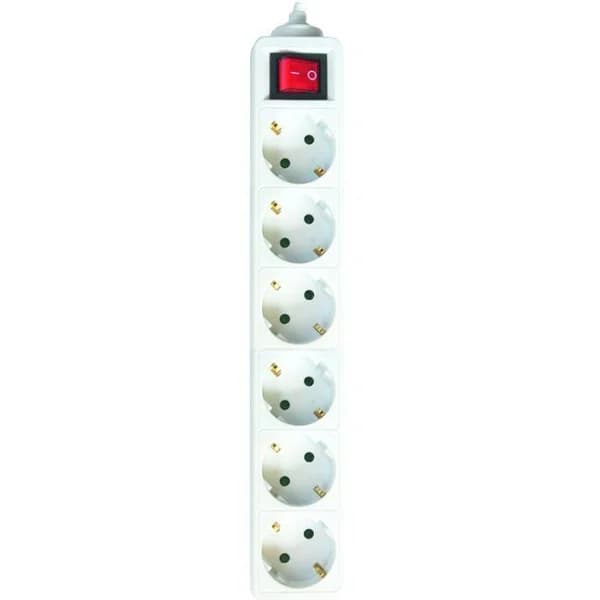 Silver Electronics Base eléctrica con interruptor de 6 tomas 1,5 metros blanco - 1 ud - Imagen del producto en Findit