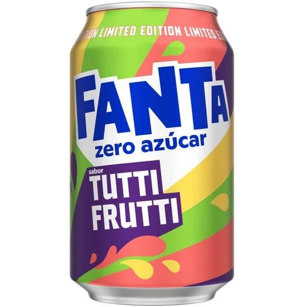Refresco sabor tutti ftutti FANTA, lata 33 cl - 0.33 l - Imagen del producto en Findit