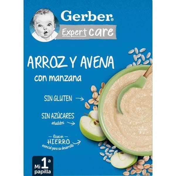 Papilla de arroz, avena y manzana GERBER, caja 250 g - 0.25 kg - Imagen del producto en Findit
