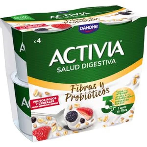 Yogur con cereales y frutos rojos 4 unidades - 0.46 kg - Imagen del producto en Findit