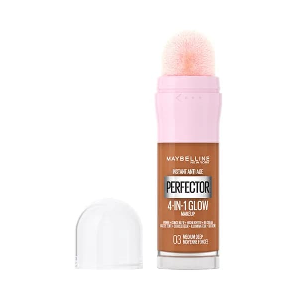 MAYBELLINE Instant perfector glow 4 en 1 Base de maquillaje con acabado natural, tono 3 Medium deep. - 1 ud - Imagen del producto en Findit