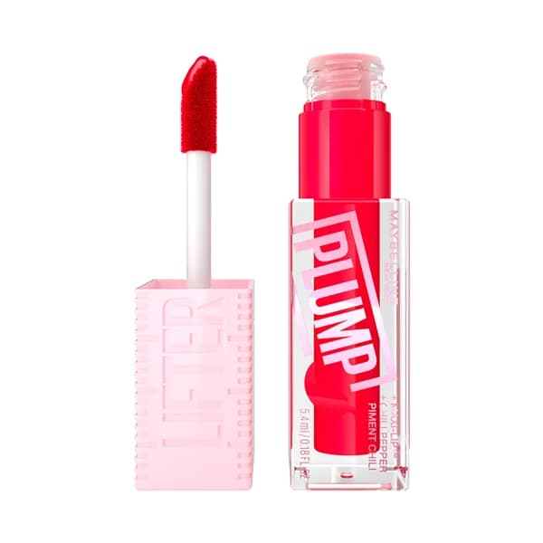 MAYBELLINE Lifter plump Tono 004 Red flag Brillo de labios voluminizador con ácido Hialurónico y chili pepper. - 1 ud - Imagen del producto en Findit
