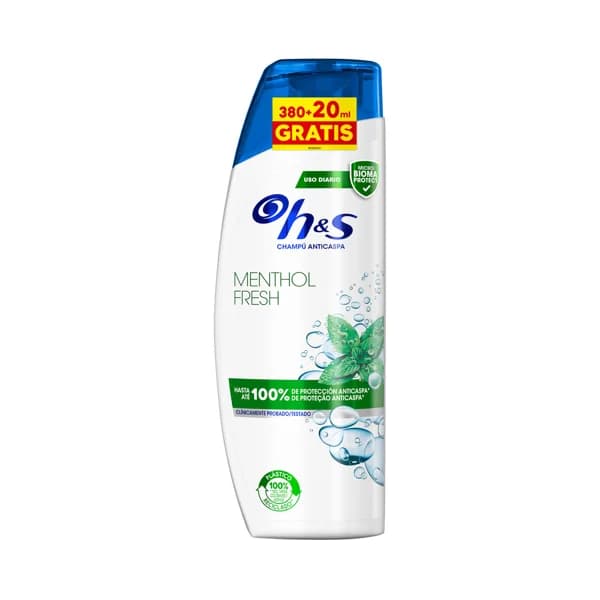 H&S Champú anticaspa de uso diario H&S Menthol fresh 400 ml. - 0.38 l - Imagen del producto en Findit
