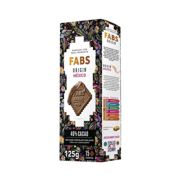 FABS Origin México Galletas de chocolate con leche 125 g. - 0.13 kg - Imagen del producto en Findit