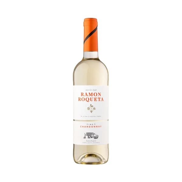 RAMÓN ROQUETA Vino blanco Chardonnay con D.O. Cataluña botella de 75 cl. - 1 ud - Imagen del producto en Findit
