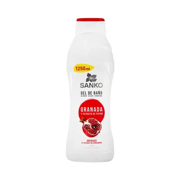 SANKO Gel de baño o ducha con extracto de granada y pepino SANKO 1250 ml - 1.25 l - Imagen del producto en Findit