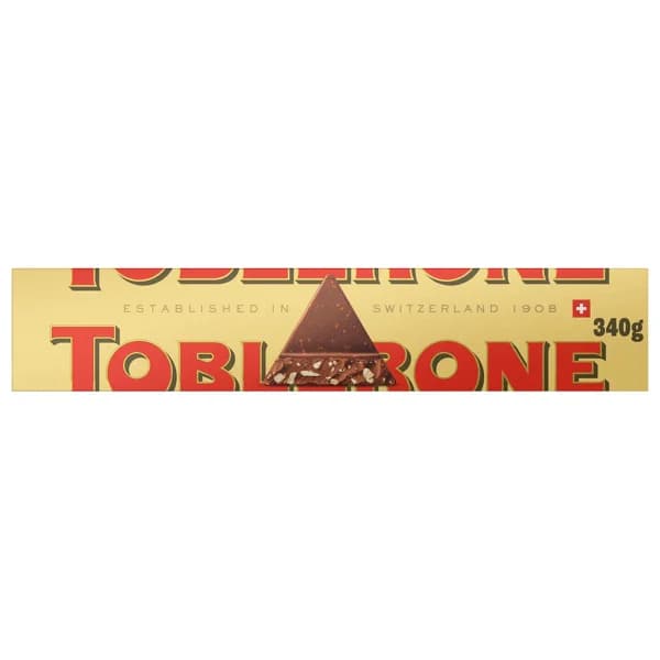 TOBLERONE Chocolatina de chocolate con leche 340 gr. - 0.34 kg - Imagen del producto en Findit